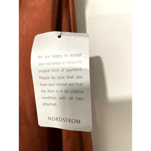 Lulus Love in Your Life Rust Brown Satin Halter Maxi Dress NWT Small - Picture 4 of 6